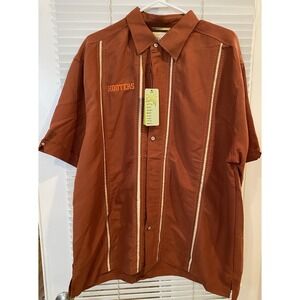 Hooters Button Up Cubavera Guayabera Shirt Mens XL Embroidered NWT‎